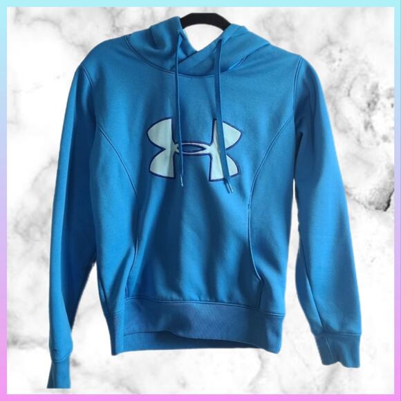 Blue Under Armour Drawstring Coldgear Hoodie Women's SZ S - Picture 12 of 12